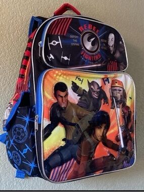 Star Wars -Rebel Fighters- Large Reinforced School Backpack 16”H x 12”W NEW